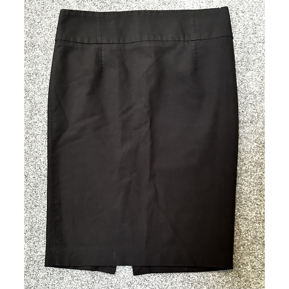Zara Basic Black Pencil Skirt - Back Zipper  & Slit ~ ‎ Women's Size 10
